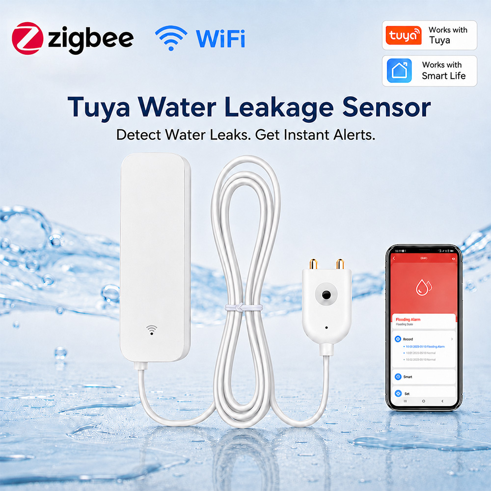 Home Security Gadgets - Sensore di perdite d'acqua ZigBee WiFi,