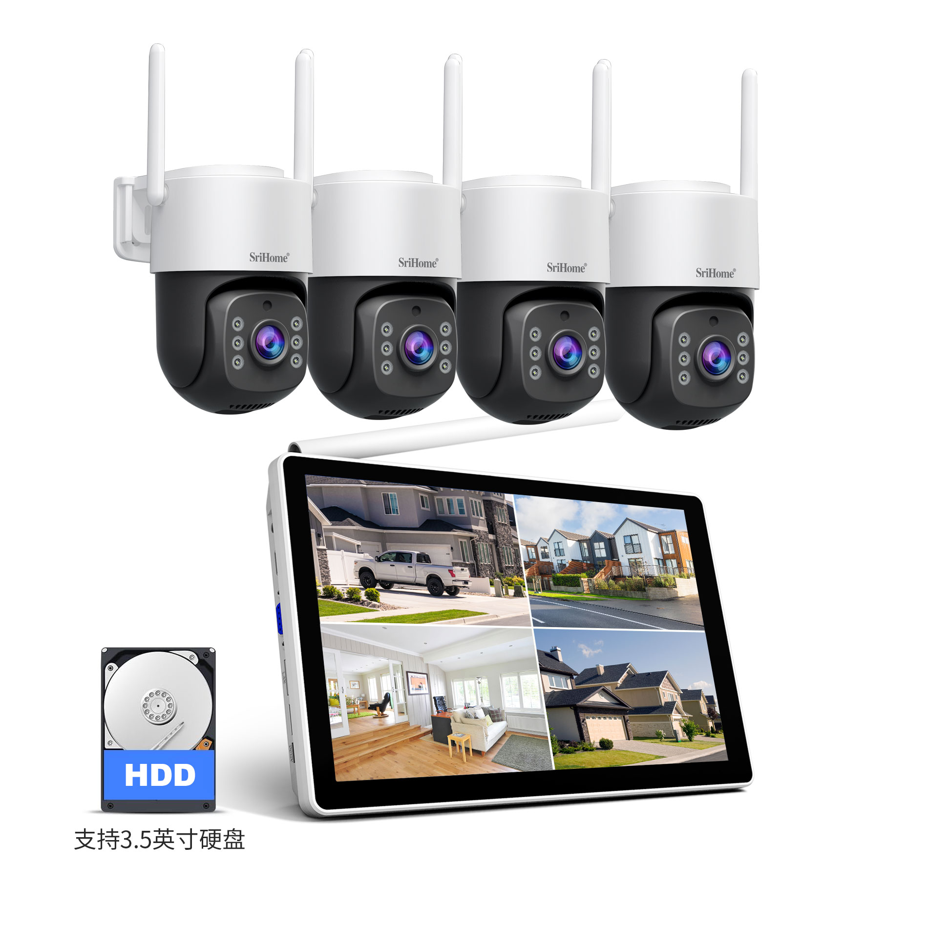 Home Security Monitoring - Srihome NVS012-IPC056 Telecamera IP 5MP con