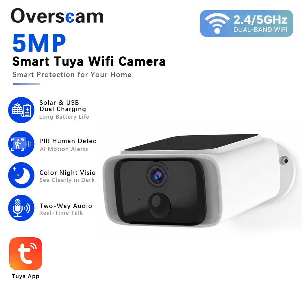 Home Security For Apartments - Telecamera di sicurezza solare Tuya 5MP