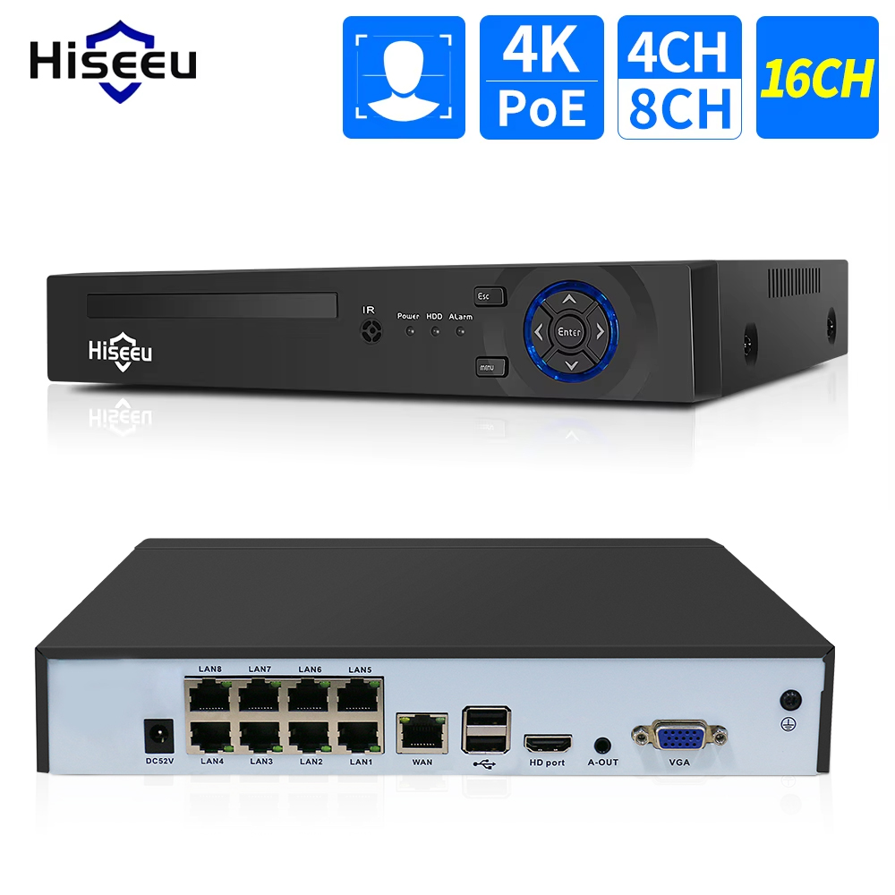 Hiseeu 4CH 10CH 16CH 4K 8MP 5M - Home Security And Cameras recensione e prezzo