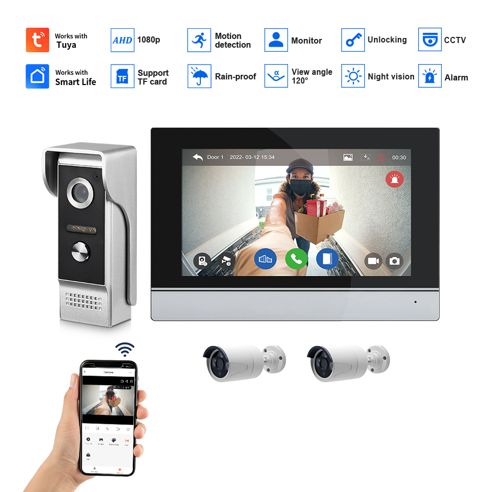 Schermo IPS da 7 pollici 2MP T - Home Security For Apartments recensione e prezzo